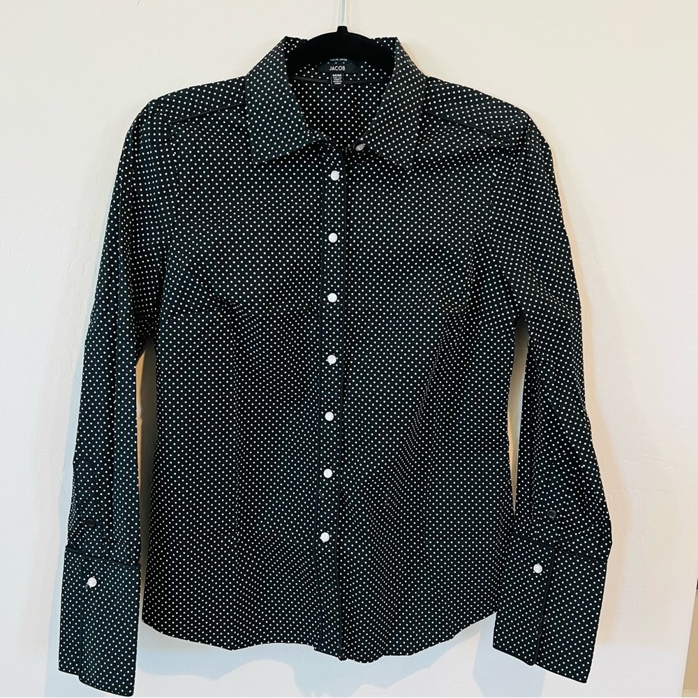 Jacob fitted polka dot shirt